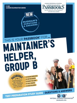 cover image of Maintainer's Helper, Group B